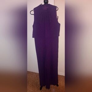 DKNY Purple Flowing Jumpsuit (SZ14)